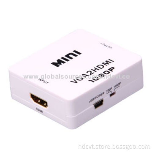 Mini VGA to HDMI Converter, Upscaler, 1,080P with Great Precision